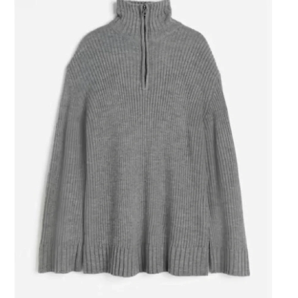 H&M Gray Ribbed Knit Sweater - Picture 1 of 5